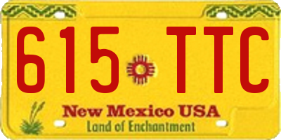 NM license plate 615TTC