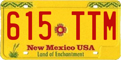NM license plate 615TTM