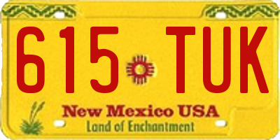 NM license plate 615TUK