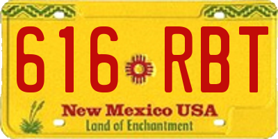 NM license plate 616RBT