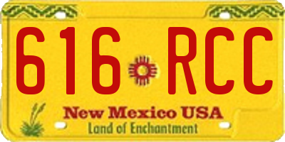 NM license plate 616RCC