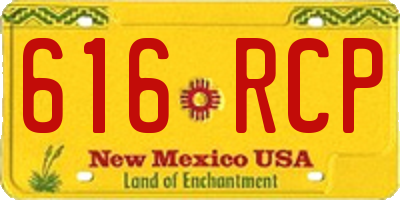 NM license plate 616RCP