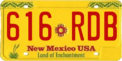NM license plate 616RDB