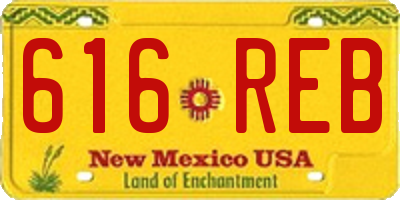 NM license plate 616REB