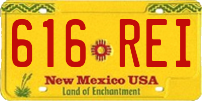 NM license plate 616REI