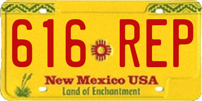 NM license plate 616REP