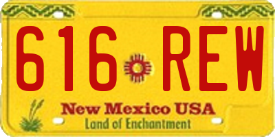 NM license plate 616REW