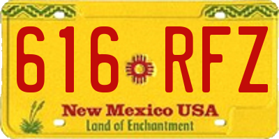 NM license plate 616RFZ