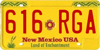 NM license plate 616RGA