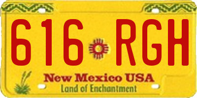 NM license plate 616RGH