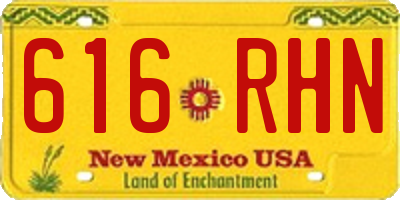 NM license plate 616RHN