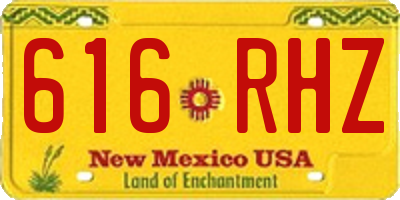 NM license plate 616RHZ