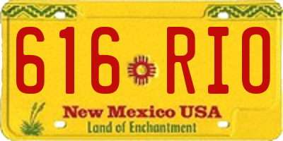 NM license plate 616RIO