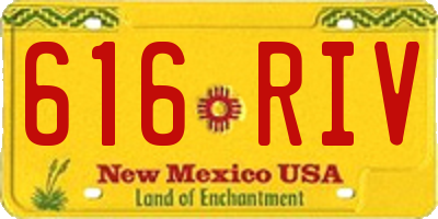 NM license plate 616RIV