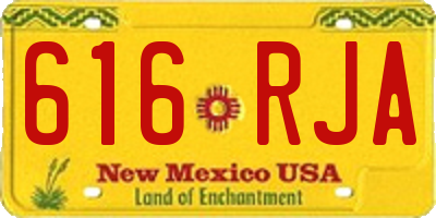 NM license plate 616RJA