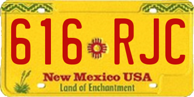 NM license plate 616RJC
