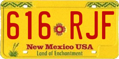 NM license plate 616RJF