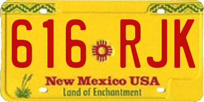 NM license plate 616RJK