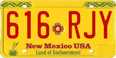 NM license plate 616RJY
