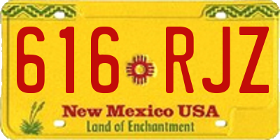 NM license plate 616RJZ