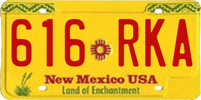 NM license plate 616RKA