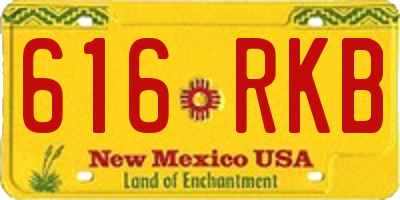 NM license plate 616RKB
