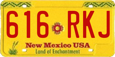 NM license plate 616RKJ