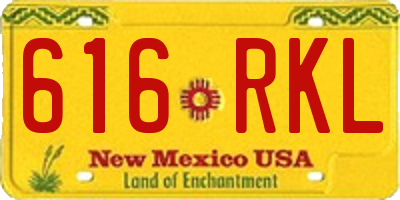 NM license plate 616RKL