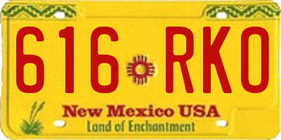 NM license plate 616RKO