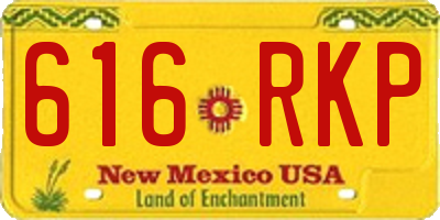NM license plate 616RKP