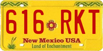 NM license plate 616RKT