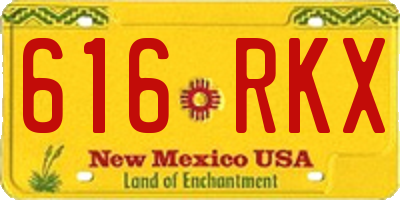 NM license plate 616RKX
