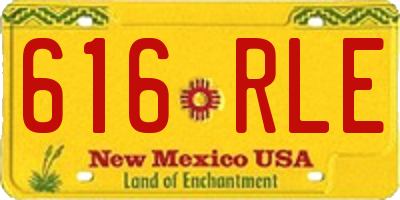 NM license plate 616RLE