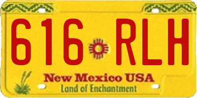 NM license plate 616RLH