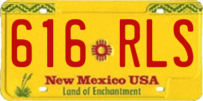 NM license plate 616RLS