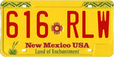 NM license plate 616RLW