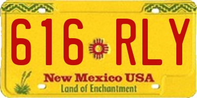 NM license plate 616RLY