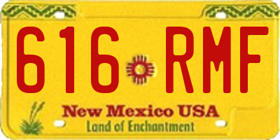 NM license plate 616RMF