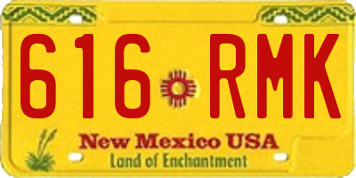 NM license plate 616RMK