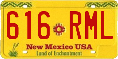 NM license plate 616RML