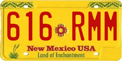 NM license plate 616RMM