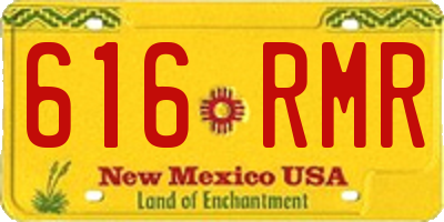 NM license plate 616RMR
