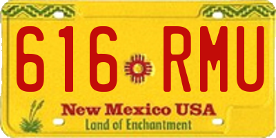 NM license plate 616RMU