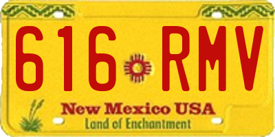 NM license plate 616RMV