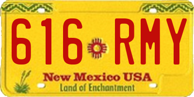NM license plate 616RMY