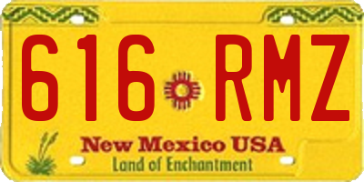 NM license plate 616RMZ