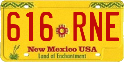 NM license plate 616RNE
