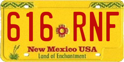 NM license plate 616RNF