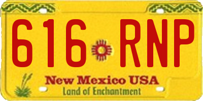 NM license plate 616RNP