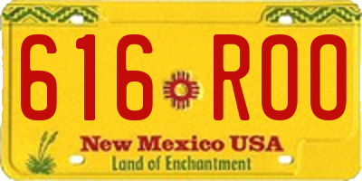 NM license plate 616ROO